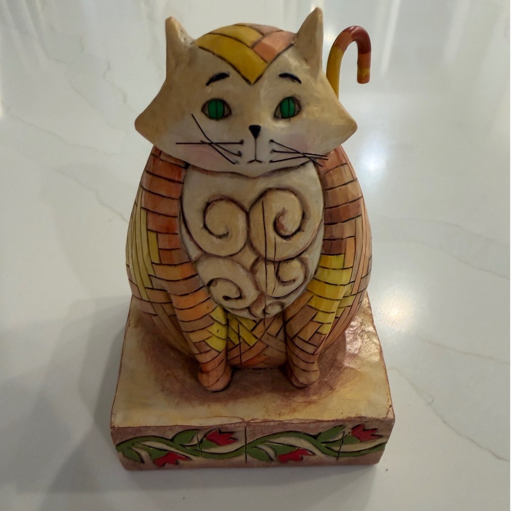 Jim Shore Heartwood Creek Elijah Cat Figurine 114422 Folk Art 2003 Enesco 5 inch